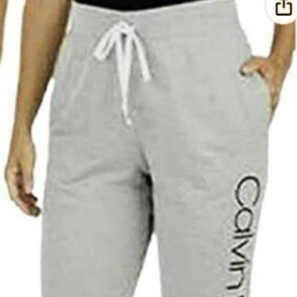 *CALVIN Klein Women's French Terry Joggers - Light Grey - SMALL - Picture 1 of 2